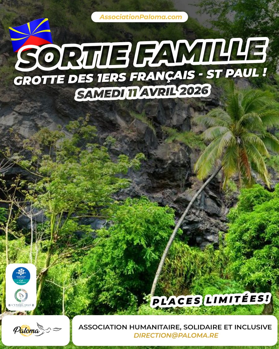 Affiche : sortie famille à la Grotte des Premiers Français, Saint-Paul, 11 avril 2026