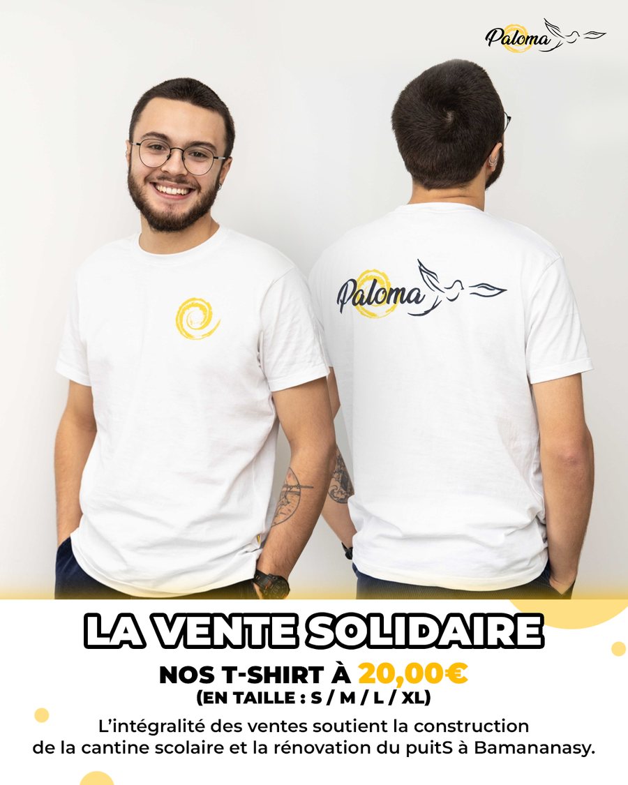 T-shirt Paloma porté de face et de dos